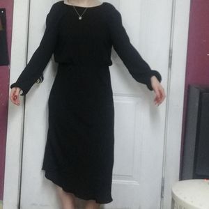 Wilfred long sleeve black dress